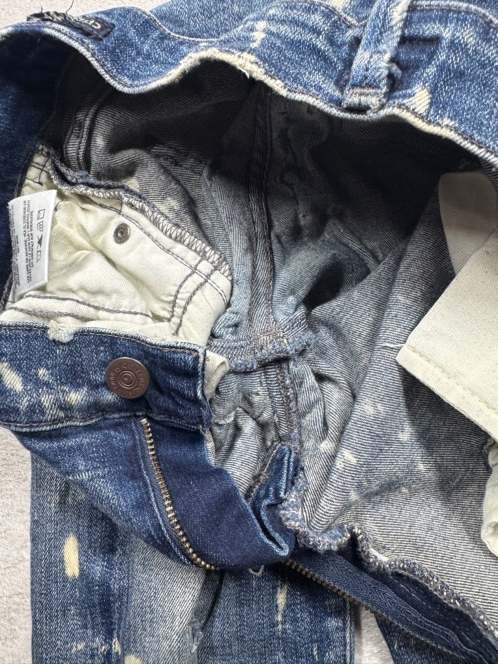Citizens of Humanity COH Avedon Starry Night Paint Bleach Skinny Blue Jeans 28 - Picture 13 of 17